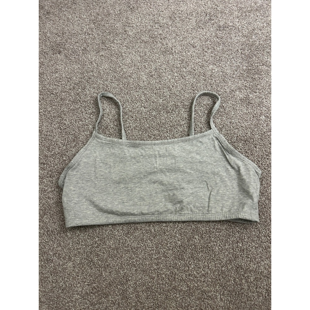 Fruit of the Loom Sports Bra Womens 42 Gray Excellent Spaghetti Strap Cotton